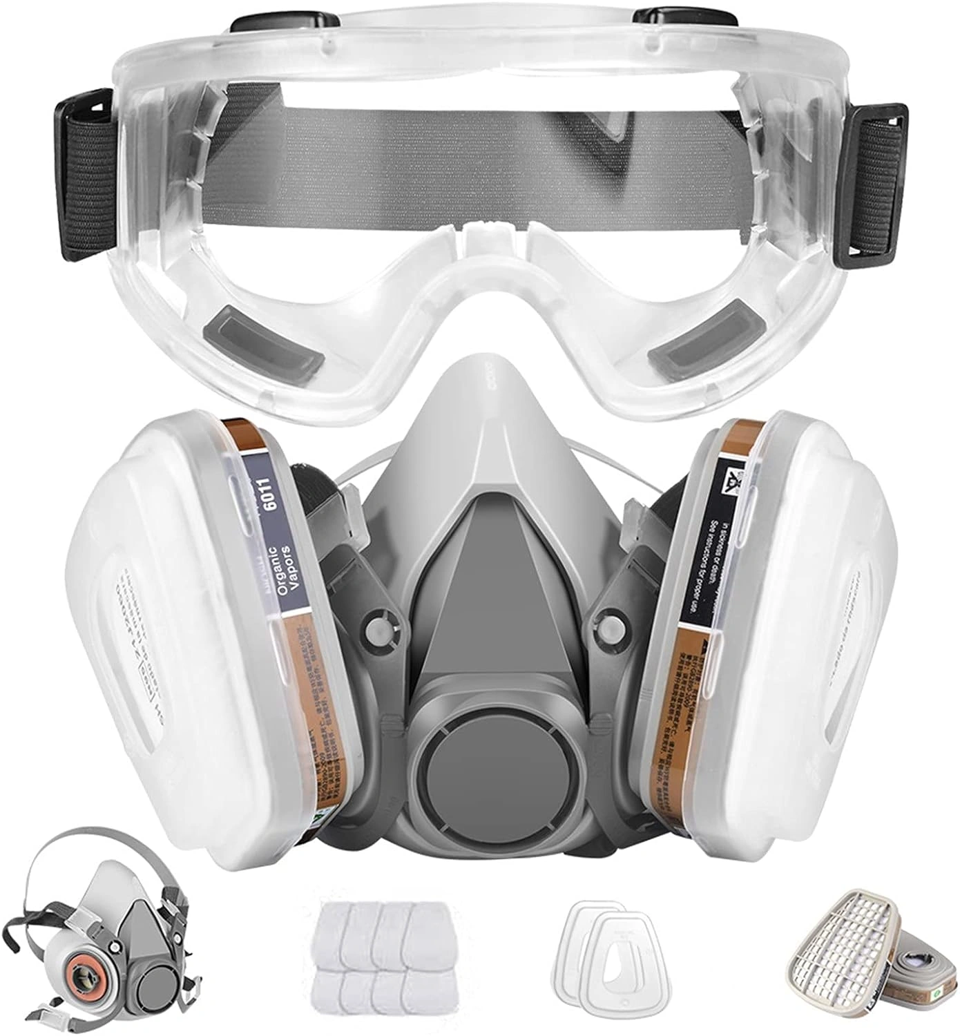 Respirator Mask with Safety Glass - Home Inspector's Safety Tool and Equipment